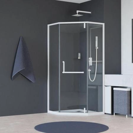 Душевой уголок RGW HO-084W Hotel 100x100 Белый прозрачное