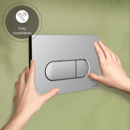 Кнопка смыва для инсталляции VitrA Root Round  740-2280 глянцевая хром двойный смыв