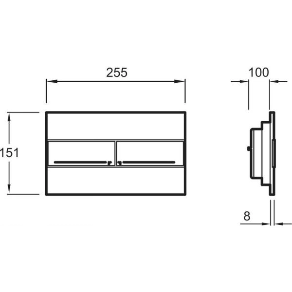 Панель смыва Jacob Delafon E4316-00 белая