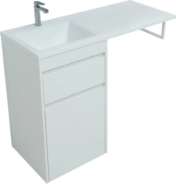 Тумба под раковину Aquanet Токио 58 белый (напольная, 1 ящик)