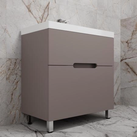 Тумба с раковиной Style Line Матис 80 ЛС-00002439 напольная под ASTI 80 (2 ящика) ТАУП ТЁМНЫЙ ЭМАЛЬ