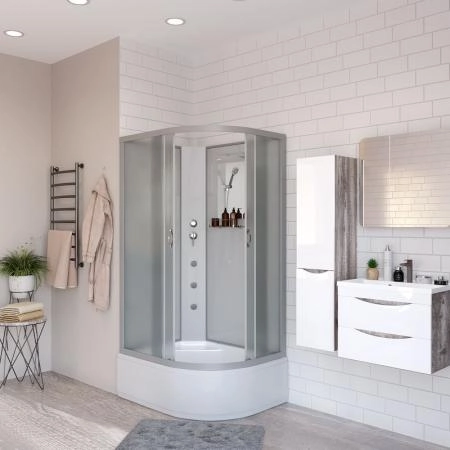 Душевая кабина Niagara NG-2310-14LBKG 1200х800х2000 высокий поддон 40см стекло матовое