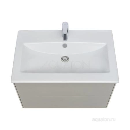 Тумба под раковину AQUATON Сохо 75 cлэйт, галька серая 1A258101AJ9A0