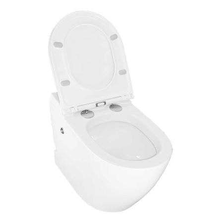 Унитаз импульсный Azario AZ-102 полукруглый 360х570х450 напольный, быстросъемное сиденье микролифт