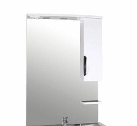 Зеркальный шкаф ASB-Mebel Мессина 9887 672х176 мм с подсветкой цвет белый глянец