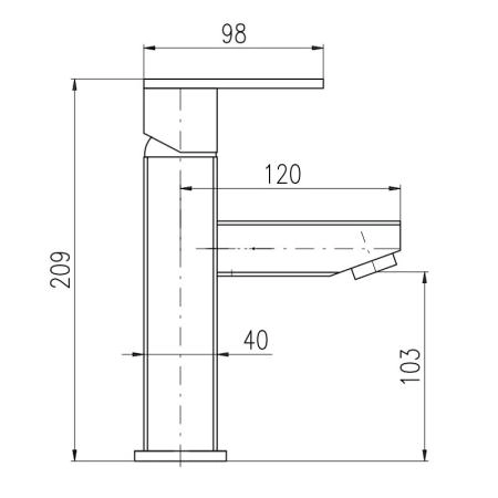 Смеситель Rav Slezak LOIRA LR528.5 для раковины, цвет Хром, высота 209 мм