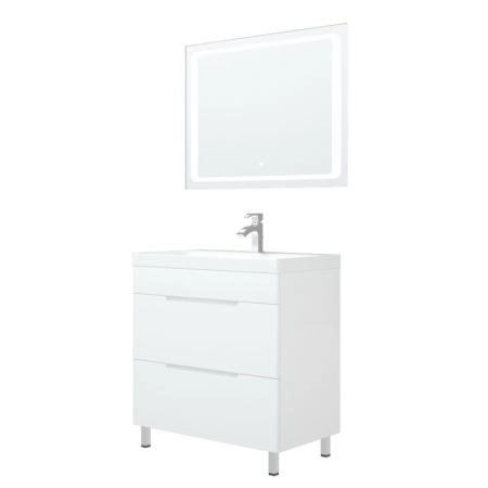 Тумба Corozo Мадисон 80 Z2, Люкс белая, Сомо 80 / Фостер 80  (раковина отдельно)