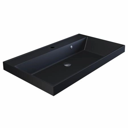 Тумба с раковиной Uperwood Tanos-Classic Quartz 80 см, черная/уголь