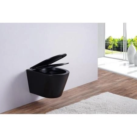 Унитаз Esbano CLAVEL (Matt Black) подвесной безободковый микролифт