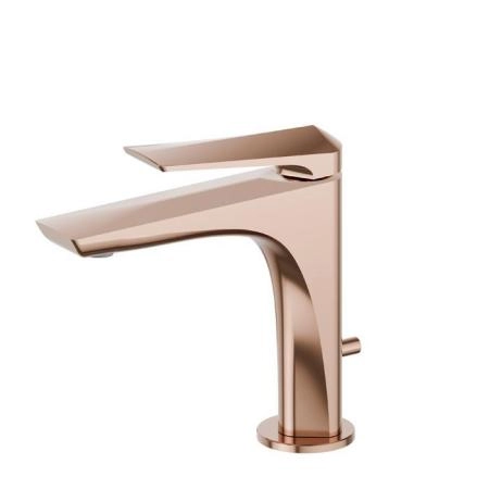 Newform Delta Zero Смеситель для раковины, 1 отв., с донным клапаном, цвет: PVD copper bronze