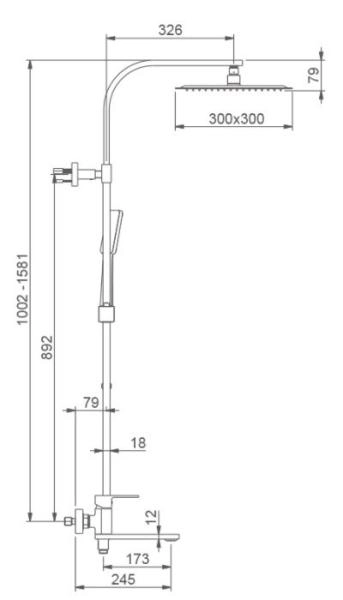 Душевая система Gappo G2483 для ванны, хром