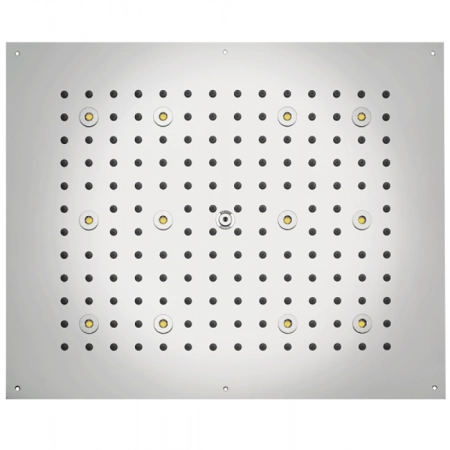 BOSSINI DREAM-RECTANGULAR Верхний душ 570x470 мм, с 12 LED RGB, блок питания/управления, Cromoterapia, цвет: белый матовый