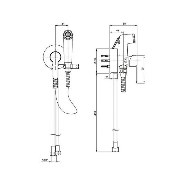 Смеситель Paini Aosta 92CR304KM для биде, хром