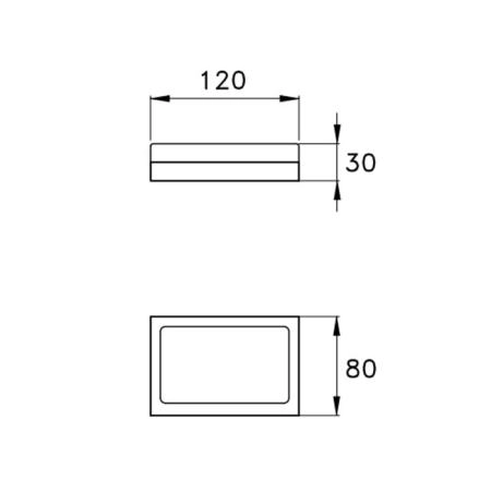Stella Bamboo Quadro Мыльница настольная 1024/P026 цвет: хром