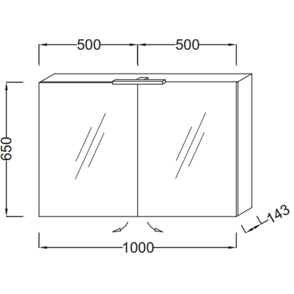 Зеркальный шкаф Jacob Delafon EB797RU-E70 100 см с подсветкой арлингтонгский дуб