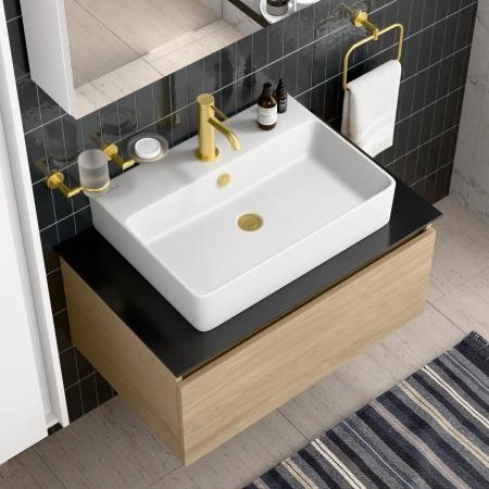 Смеситель VitrA Minimax Round  A4353025EXP однорычажный брашированное золото латунь