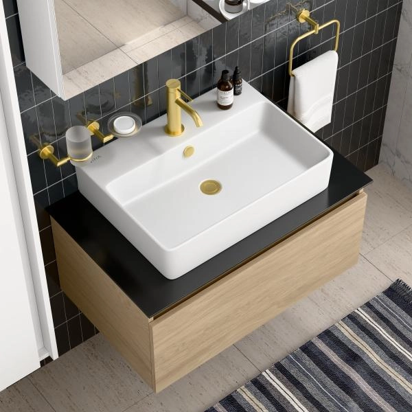 Смеситель VitrA Minimax Round  A4353025EXP однорычажный брашированное золото латунь