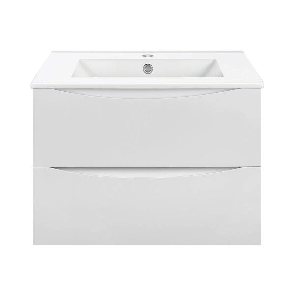 Тумба под раковину Vincea Mia 600 подвесная, 2 выкатных ящика soft close, G.White