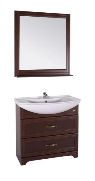 Тумба под раковину ASB-Woodline Берта 85 антикварный орех