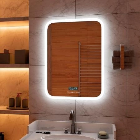 Зеркало Континент Glamour Led 700х900 с музыкальным блоком, подогревом ЗЛП451 с подсветкой