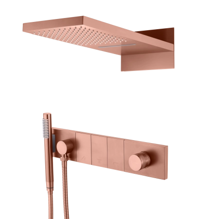 Встроенная душевая система Boheme ZODIAC, трехпозиционная COPPER BRUSHED 132-CB