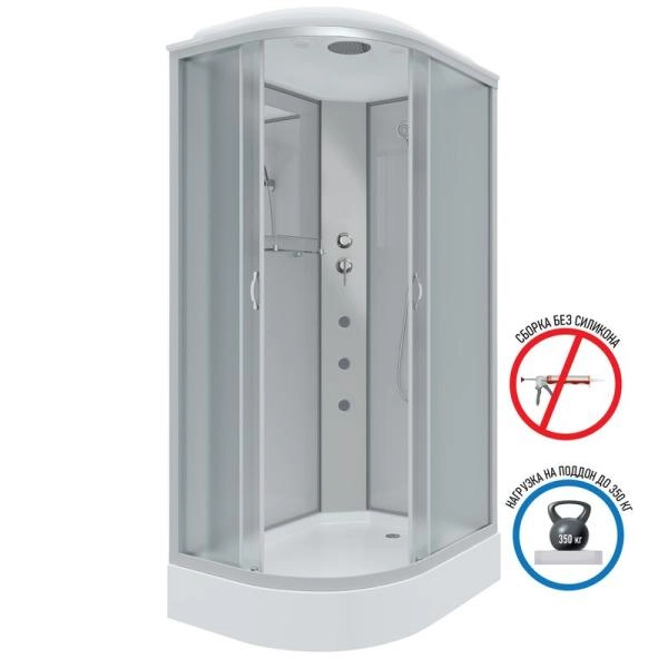 Душевая кабина Niagara NG-3312-14RG 1200х800х2150 низкий поддон 13см стекло матовое