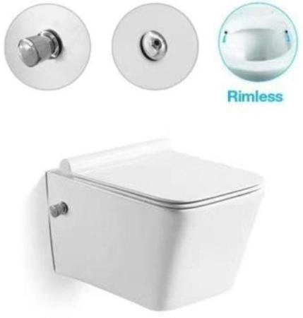 Унитаз подвесной SantiLine SL-5004SM-BD с встроенным смесителем и функцией биде сиденье микролифт