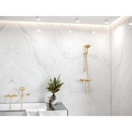 Смеситель термостат Hansgrohe 13114140 Ecostat Comfort для ванны шлифованная бронза