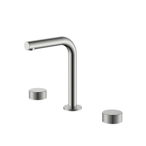 Смеситель на столешницу Boheme STICK SPIRALE на 3 отв. Nickel Brush 152-NB.4