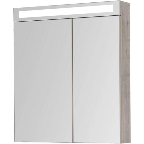 Шкаф-зеркало Dreja MAX 70 с LED-освещением, дуб кантри