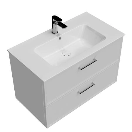 Тумба Kerama Marazzi PIANO CLASSIC ПИАНО КЛАССИК PIA.CL.85\WHT.M подвесная 85 см, 2 ящика, ясень белый матовый