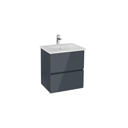 Тумба с раковиной  VitrA Mia Plus Square  69729 60 см антрацит глянец МДФ