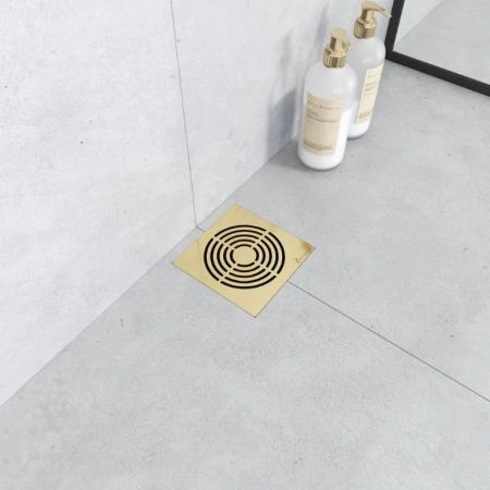 Душевой трап Boheme SMART DESIGN 15x15 cm, нерж.сталь ЗОЛОТО 984-15-G