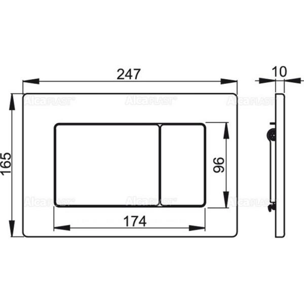 Кнопки смыва AlcaPlast M279 сенсорная Antivandal