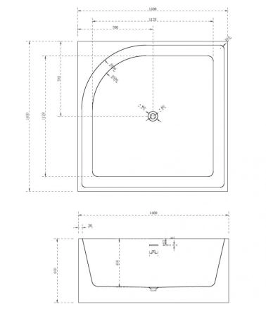 Акриловая ванна ABBER AB9337 отдельностоящая цвет белый
