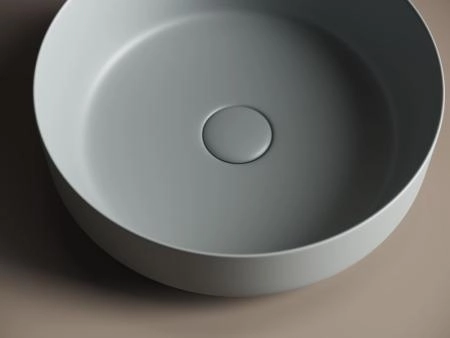 Умывальник чаша накладная круглая (цвет Антрацит Матовый) Element 390x390x120мм