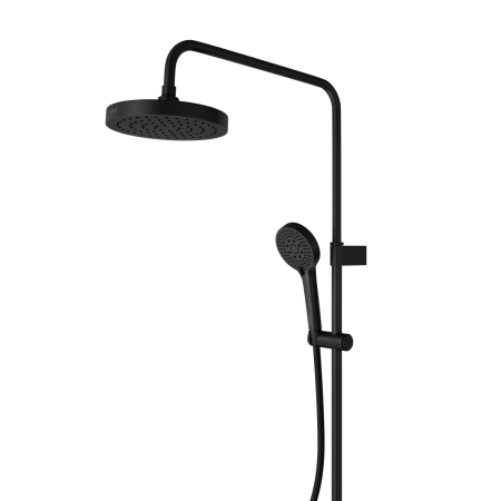 Душевая система VitrA Base Round A4730336EXP с термостатическим смесителем и ручным душем матовая черная латунь