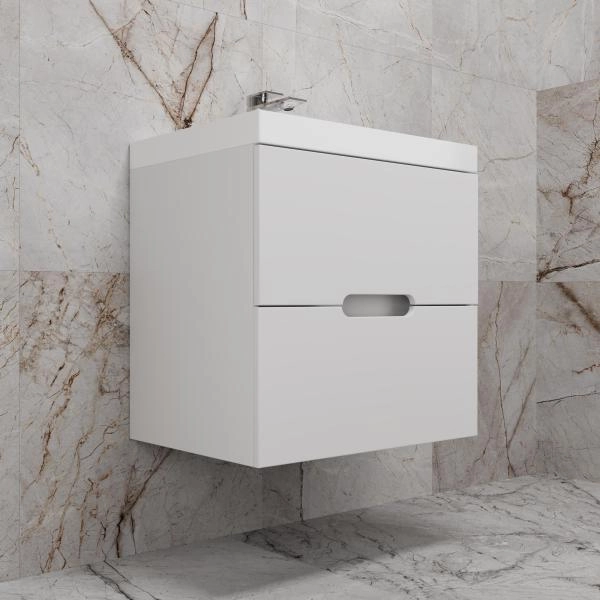 Тумба Style Line "Матис 60" ЛС-00002444 подвесная под ASTI 60 (2 ящика), Белый матовый, ЭМАЛЬ