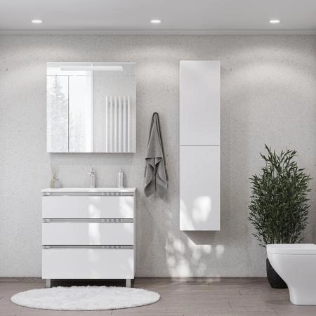 Roca Victoria Nord Зеркальный шкаф 80x81см, с LED-подсветкой сверху, цвет: белый