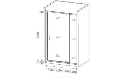 Душевая дверь GOOD DOOR Orion WTW-PD-100-G-CH 100x185 см