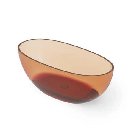 Dea Design Nature Ванна 165х80х58см., отдельностоящая, Glasstech, прозрачная смола, цвет: Sunset R1
