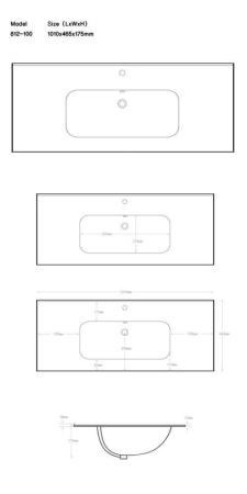 Раковина-столешница La Fenice Terra Slim Line 100