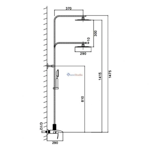 Душевая система Frap F24803 сатин для ванны