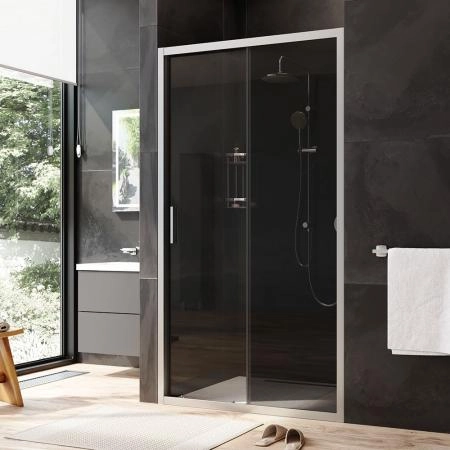 Дверь душевая в нишу AM.PM Gem W90G-110-1-195MG прозрачное, тонированное; профиль хром матовый