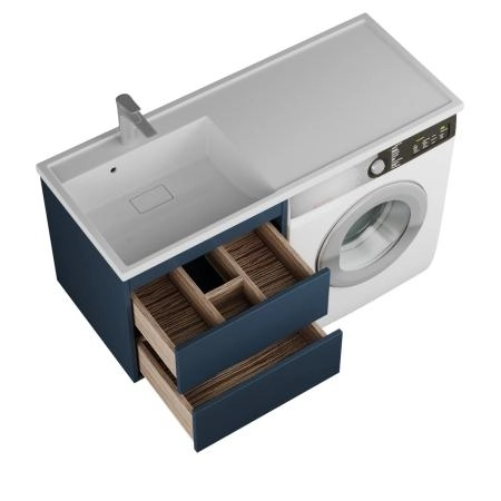 Тумба Veneciana Nera 55 под умыв-к "Magenta 1200" R/L и стир.маш.,с 2-мя ящ., подвес, индиго