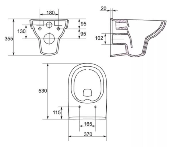 Унитаз Cersanit S-MZ-CITY-COn-S-DL-w CITY NEW CLEAN ON белый подвесной безободковый , сидение дюропласт тонкое микролифт