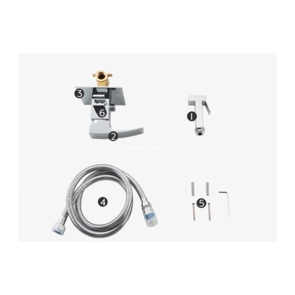 Гигиенический  душ Gappo G7207-1 встраиваемый, хром