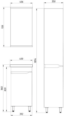 Тумба ASB-Mebel Бари 40 напольная
