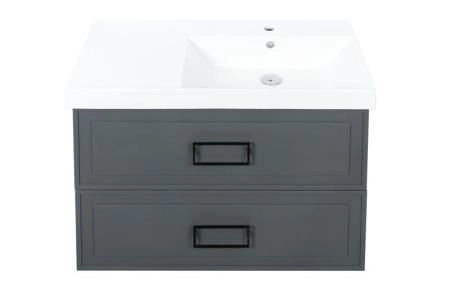 Тумба под раковину LA FENICE Cubo Grigio TWIN серый 90 FNC-01-CUB-G-90-2 серый матовый зелёный матовый