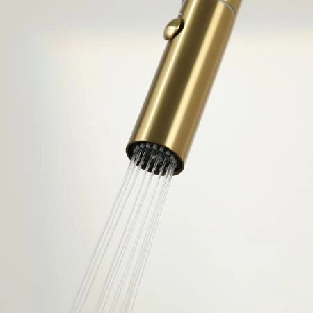 Смеситель GAPPO G4398-43 для кухни с выдвижным изливом и режимом душ, золотой сатин